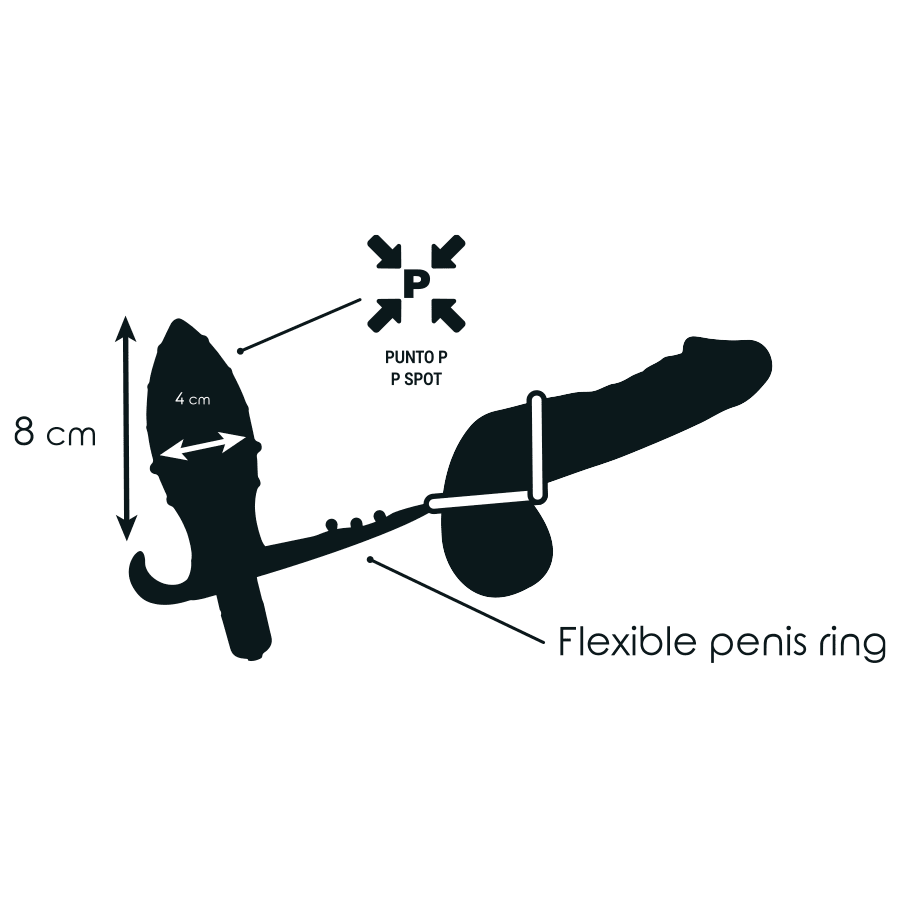 ADDICTED TOYS - ANAL PLUG WITH DOUBLE BLACK RING - Kink&Play