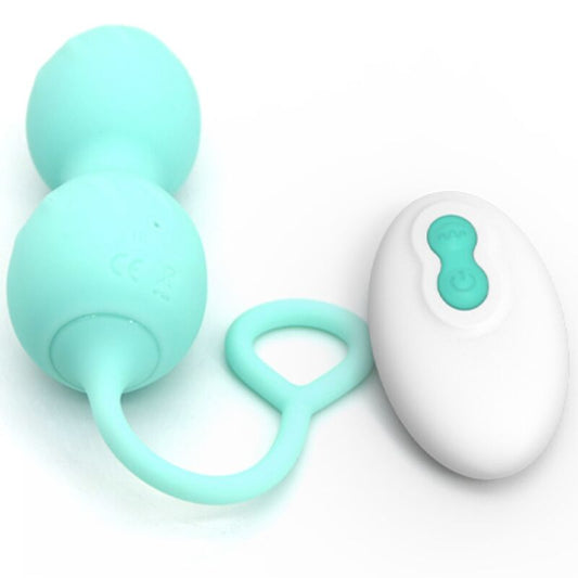 ARMONY - BLOSSOMS VAGINAL DUMBBELL VIBRATION REMOTE CONTROL 10 VIBRATIONS GREEN - Kink&Play