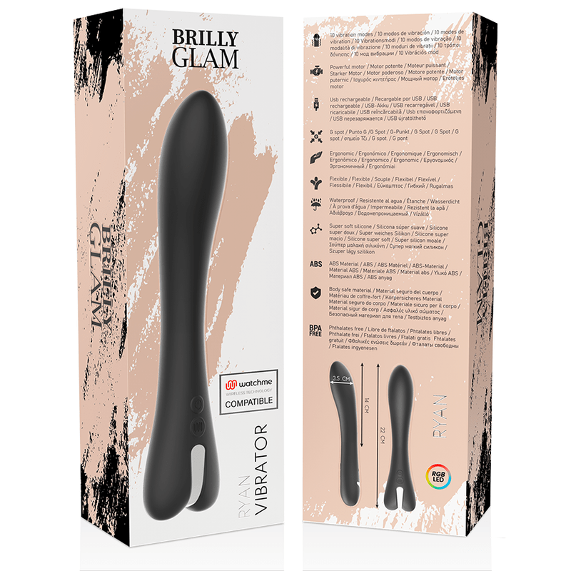 BRILLY GLAM - RYAN VIBRATOR WATCHME WIRELESS TECHNOLOGY COMPATIBLE - Kink&Play