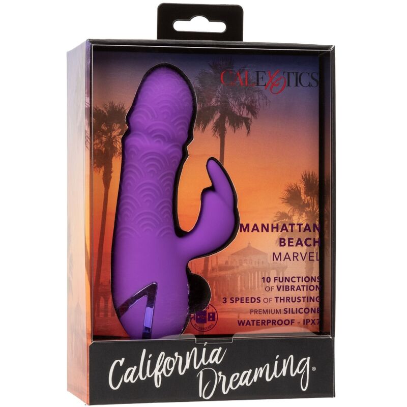 CALEXOTICS - MANHATTAN BEACH MARVEL VIBRATOR RABBIT PURPLE BY CALIFORNIA DREAMING - Kink&Play