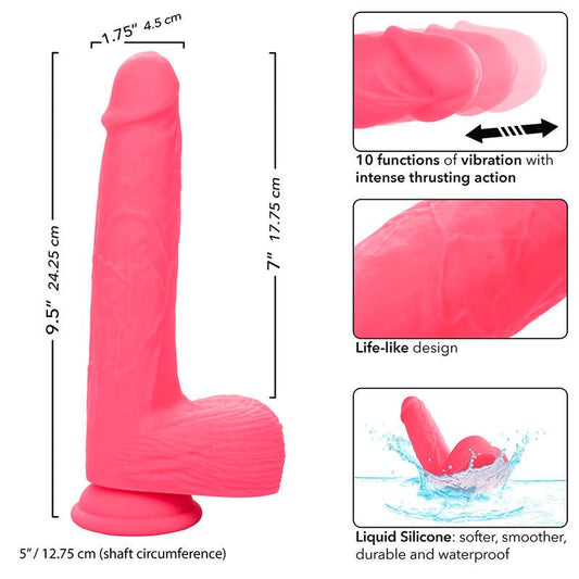 CALEXOTICS - STUDS REALISTIC VIBRATOR 10 VIBRATIONS PINK - Kink&Play