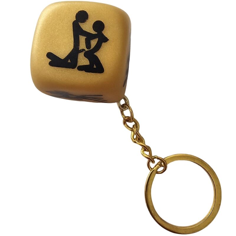 DIABLO PICANTE - GOLDEN DICE KEYCHAIN WITH POSES - Kink&Play