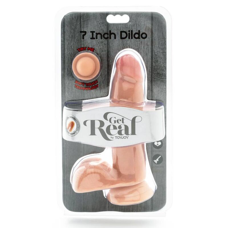 GET REAL - DUAL DENSITY DILDO 12 CM BALLS SKIN - Kink&Play