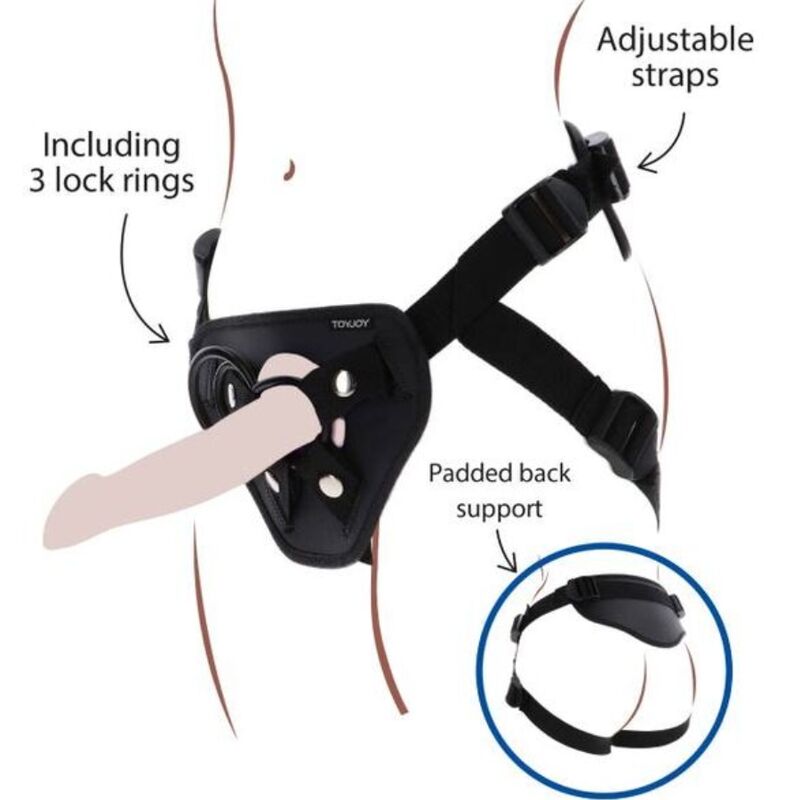 GET REAL - STRAP - ON DELUXE HARNESS BLACK - Kink&Play