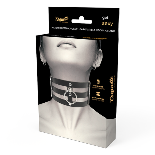 COQUETTE CHIC DESIRE - VEGANSKT LÄDERCHOKAR I FETISCHSTIL