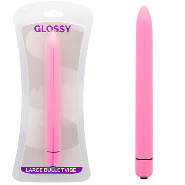 GLOSSY - SLIM VIBRATOR MED DJUP ROSÉ