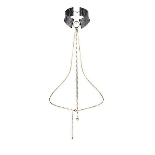 BIJOUX - DÉSIR MÉTALLIQUE BLACK METALLIC NECKLACE - Kink&Play