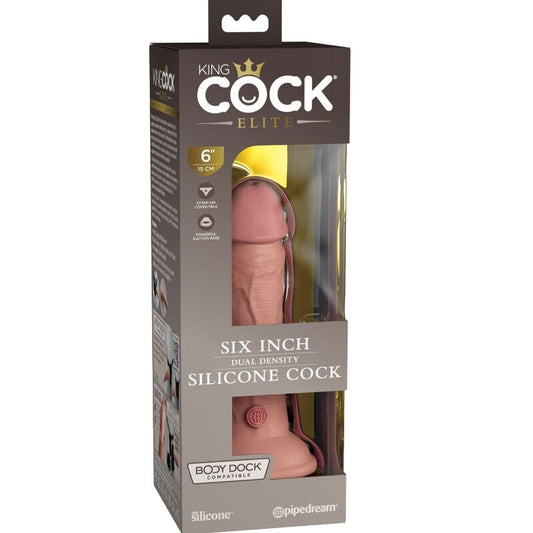 KING COCK - ELITE REALISTISK SILIKONDILDO 15,2 CM