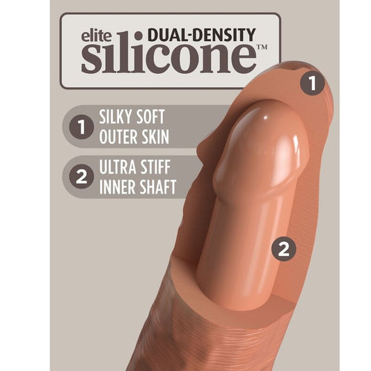 KING COCK - ELITE REALISTISK SILIKONDILDO 20,3 CM CARAMEL