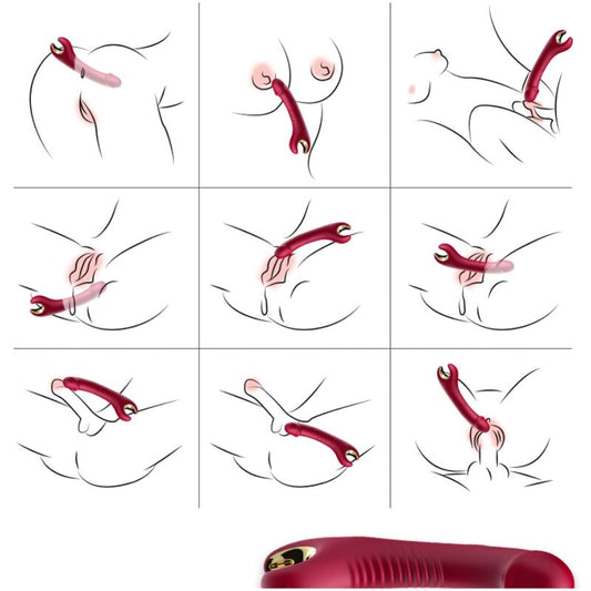 ARMONY - PRINCE DILDO VIBRATOR & ROTATOR RÖD