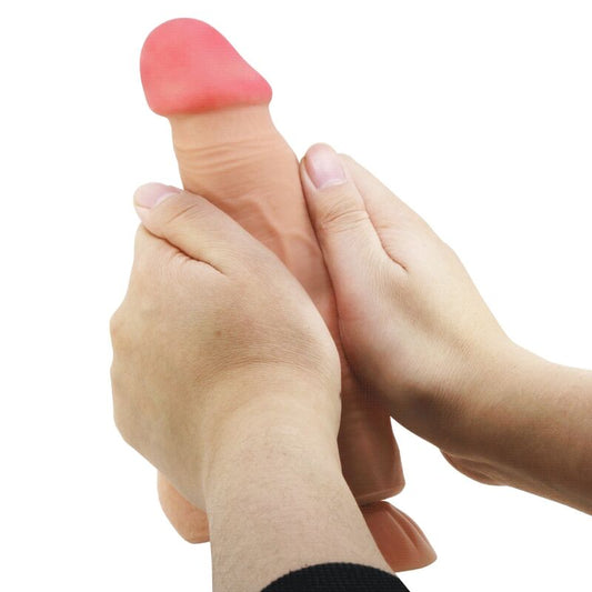 PRETTY LOVE - REALISTISK DILDO MED GLIDANDE HUD SUGKOPP FJÄRRKONTROLL NUDE 21,8 CM