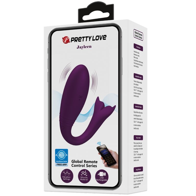PRETTY LOVE - JAYLEEN VIBRATOR FJÄRRKONTROLL APP LILA