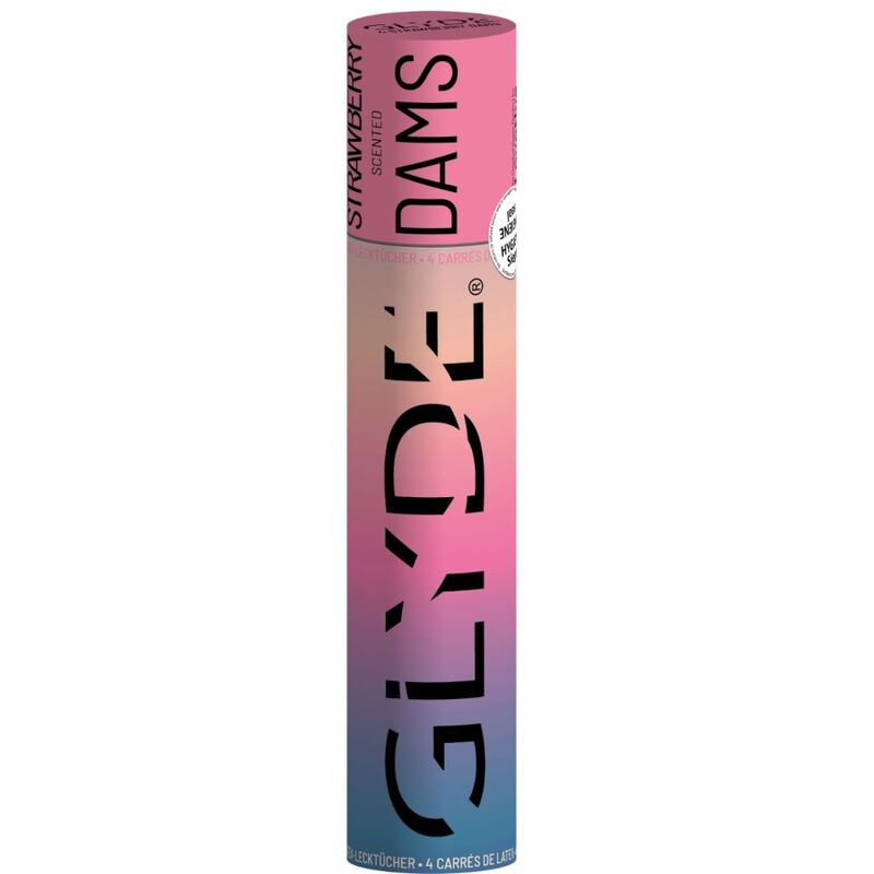 SHEER GLYDE - DAMS LAMINAS LATEX ORAL SEX STRAWBERRY - Kink&Play
