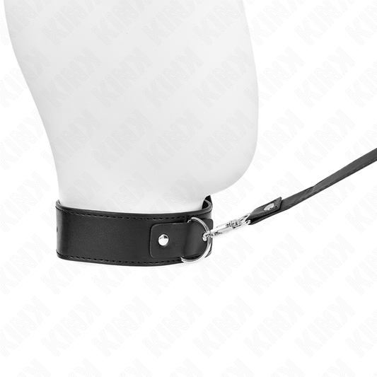KINK - HALSBAND MED SKÄRP 116 CM SVART AMBAND JUSTERBART 32-50 CM X 8 CM