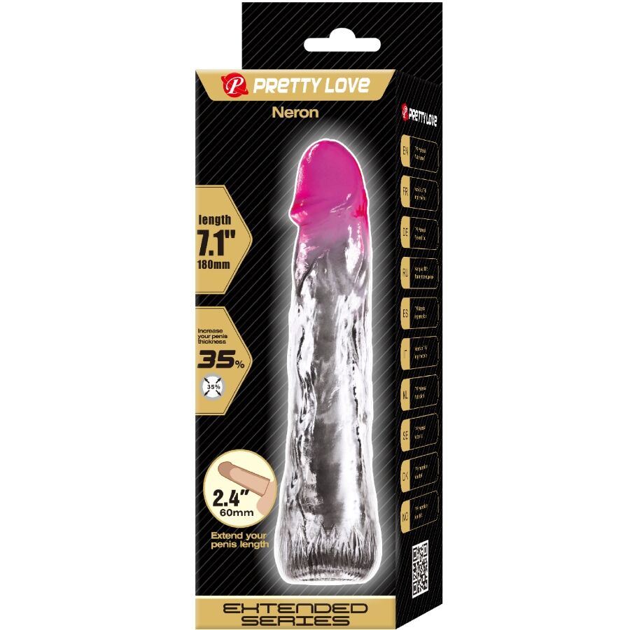 PRETTY LOVE - NERON REALISTISK FÖRLÄNGNINGSHYLSA 6 CM FÖR PENIS ROSA