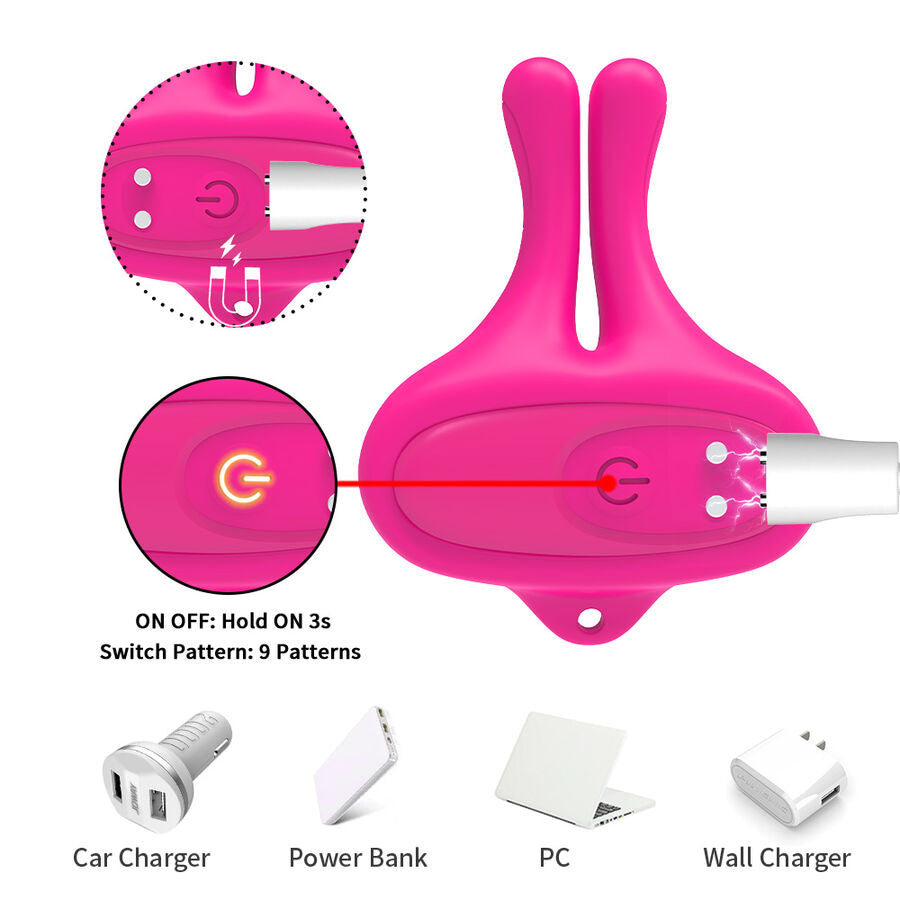 ARMONY - KANINFORMADE VIBRERANDE MAGNETISKA NIPPELKLÄMMOR ROSA
