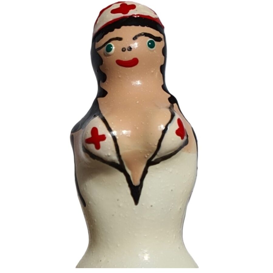CONDOMERIE - HANDMÅLADE NYHETSKONDOMER SJUKSSKÖTERSKA BLOND