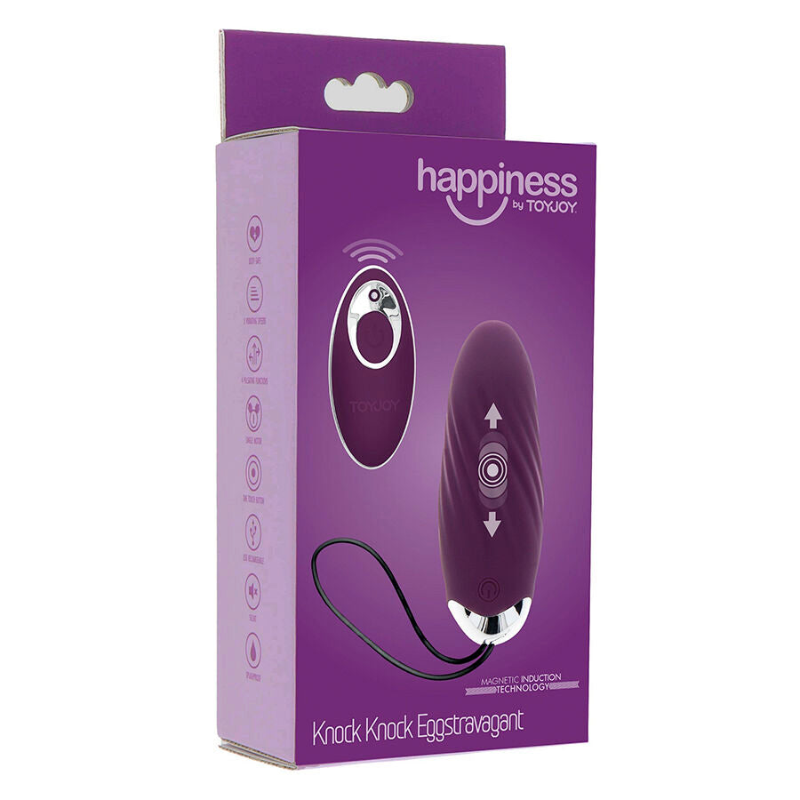 TOYJOY - HAPPINESS KNOCK KNOCK EGGSTAVAGANT VIBRATOR MED FJÄRRKONTROLL LILA