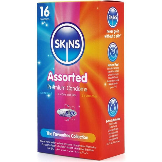 SKINS - BLANDADE PREMIUMKONDOMER PAKET 16