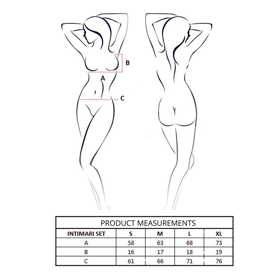 PASSION - INTIMARI BH + TROSOR SET ROSA L/XL
