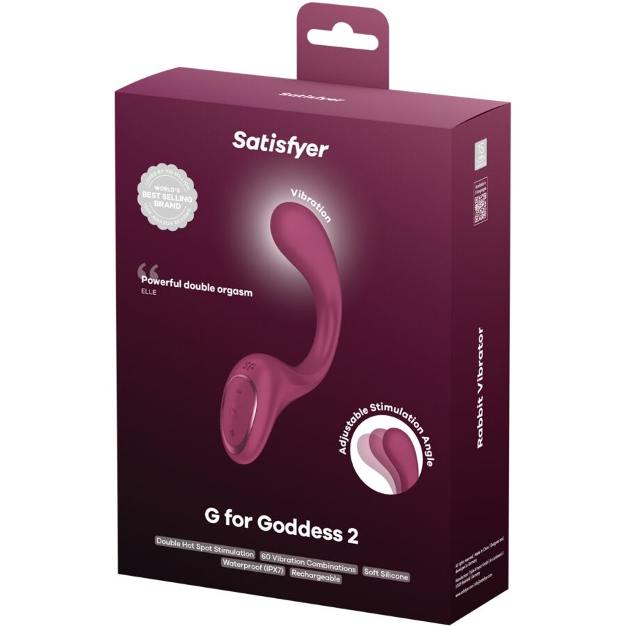 SATISFYER - G FOR GODDESS 2 KANINVIBRATOR BORDEAUX