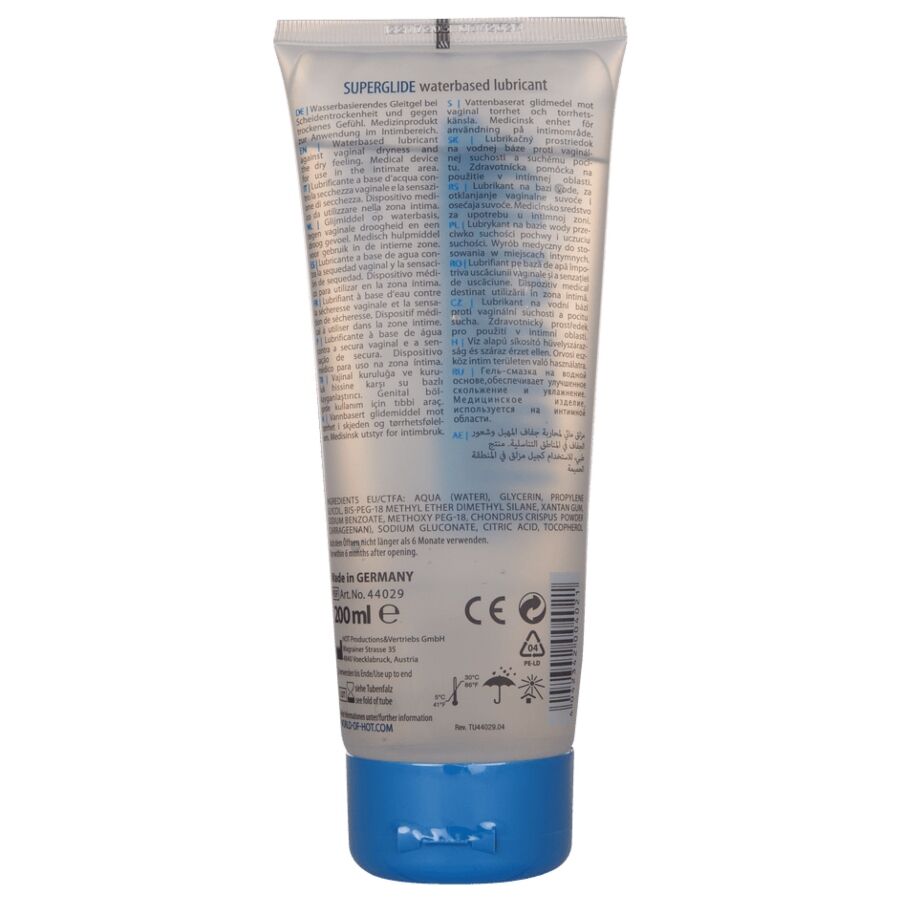 HOT - SUPERGLIDE GLIDMEDEL VATTENBASERAT 200 ML