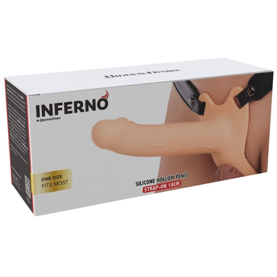 DOLD BEGÄRAN - INFERNO PENISFÖRLÄNGARE REM-ON SILIKON 18 CM