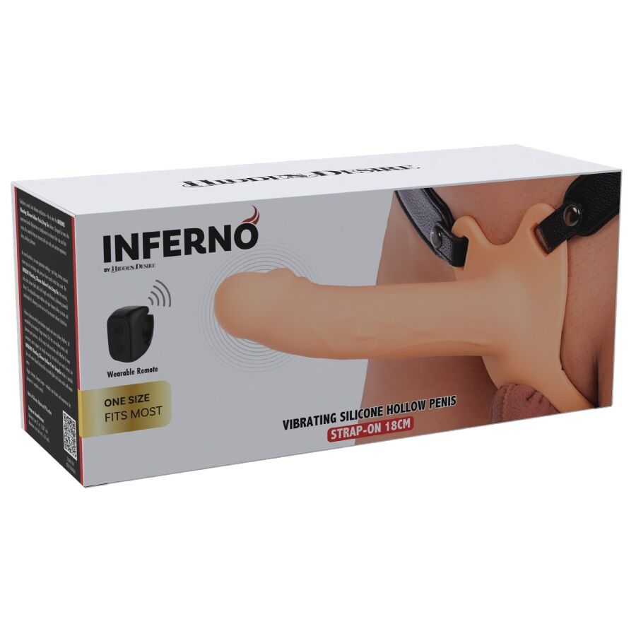 HIDDEN DESIRE - INFERNO VIBRERANDE PENISHYLSSTRAP-ON 18 CM