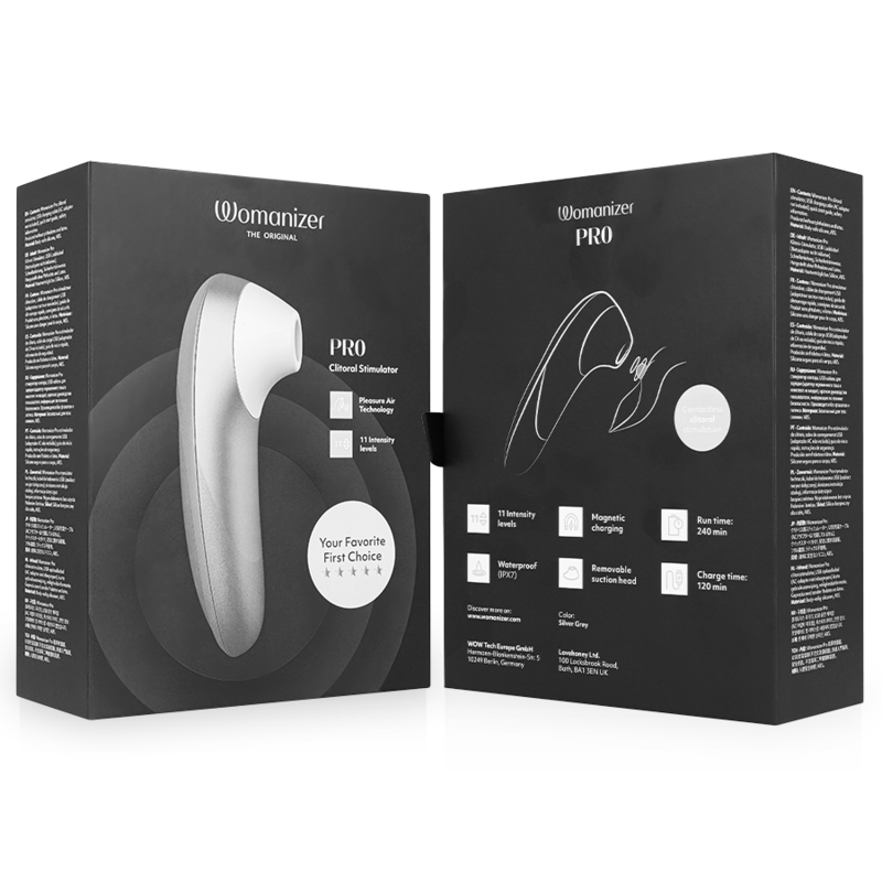 WOMANIZER – PRO VIBRANT KLITORISSTIMULATOR SILVERGRÅ