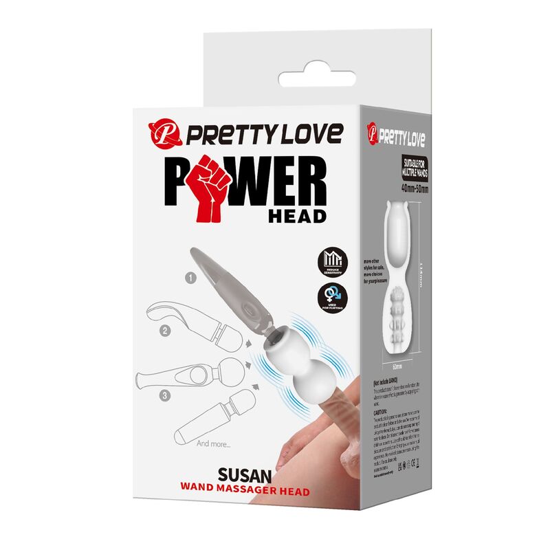 PRETTY LOVE – SUSAN POWER HEAD WAND-MASSAGETILLBEHÖR Ø 6,5 CM