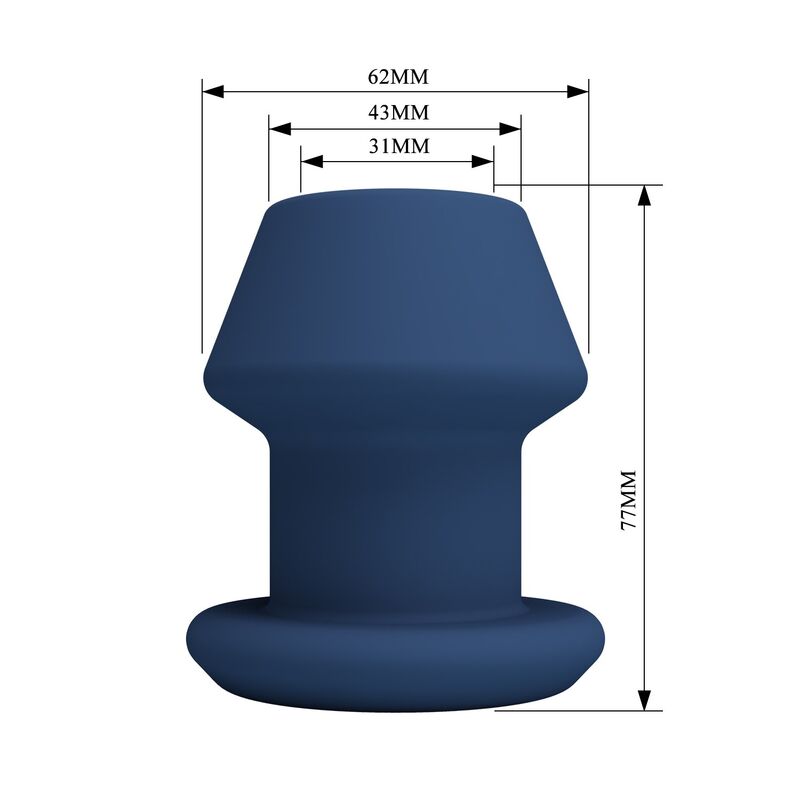 MR PLAY – JACK BLUE SILICONE HOLLOW ANAL PLUG STORLEK S