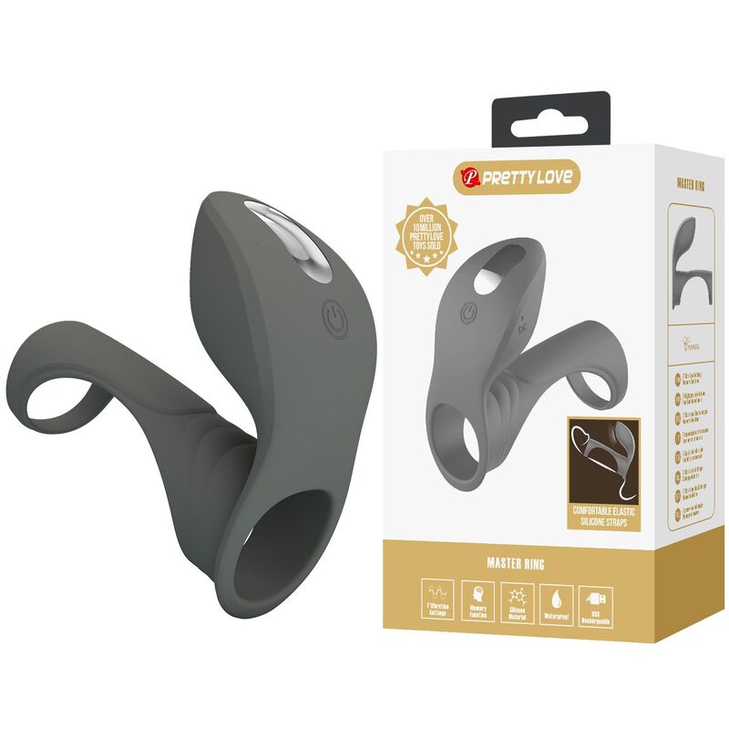 PRETTY LOVE - UPPLADDNINGBAR VIBRATIONSRING MED DUBBELSTIMULATOR