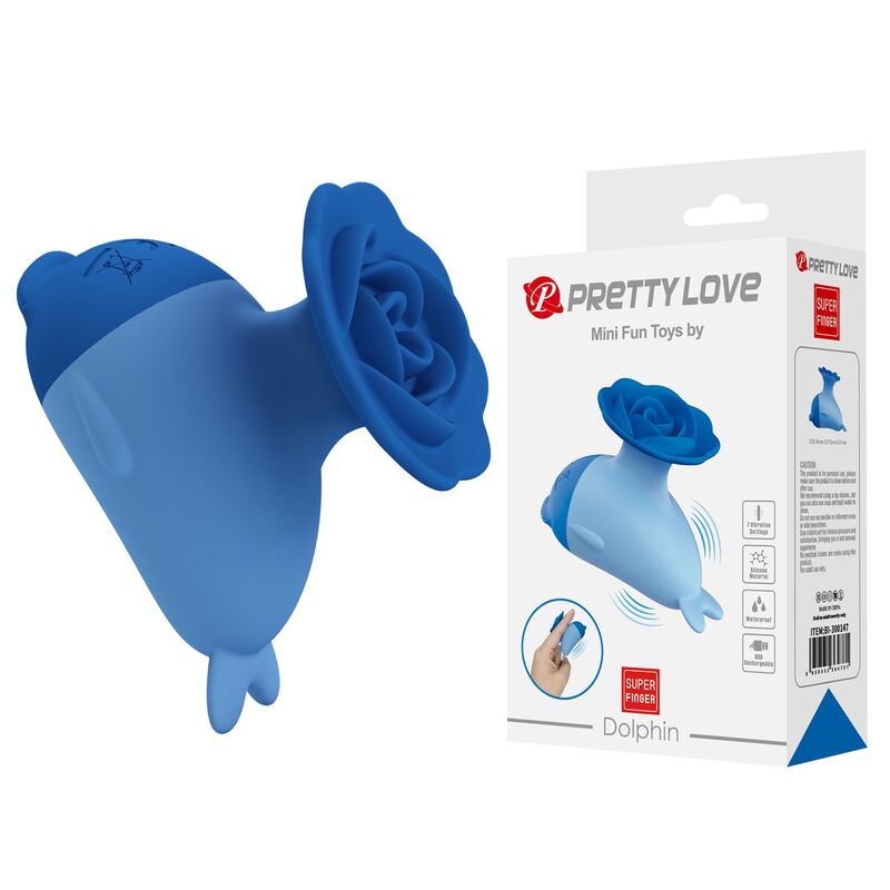 PRETTY LOVE - DOLPHIN MINI USB-UPPLADDNINGSBAR VIBRATOR