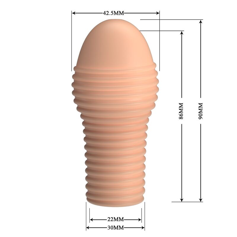 PRETTY LOVE - HOTTT PENIS SLEEVE GÖR DIN PENIS TJOCKARE NATURLIG FÄRG