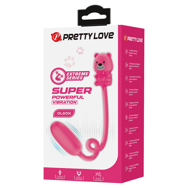 PRETTY LOVE - OLSON UPPLADDNINGBAR KULVIBRATOR MED TRÅDBUNDEN KONTROLL ROSA
