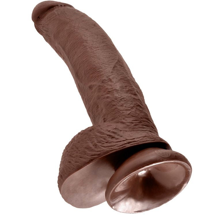 KING COCK - 9 DILDO BRUN MED KULOR 22.9 CM