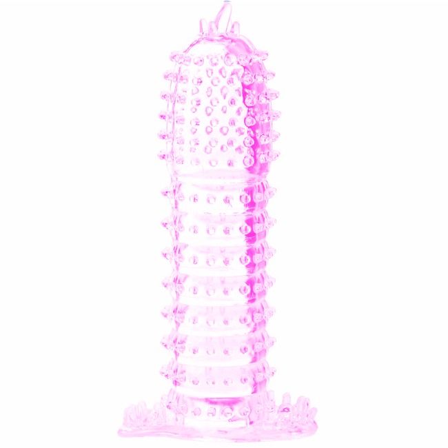 BAILE - PENIS SHEATH WITH PINK STIMULATING POINTS 14 CM - Kink&Play