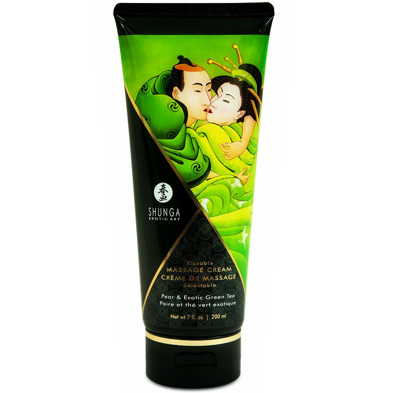 SHUNGA - PEAR & GREEN TEA MASSAGE CREAM 200 ML - Kink&Play