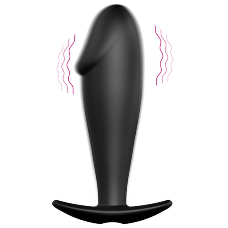 PRETTY LOVE - ANALPLUGG I SILIKON MED PENISFORM OCH 12 VIBRATIONSLÄGEN SVART