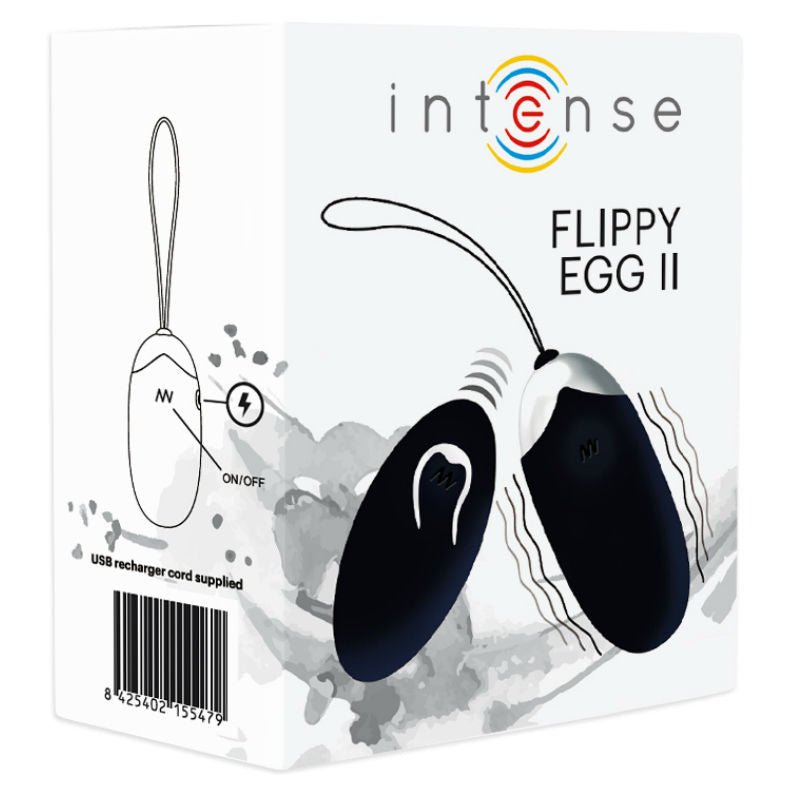 INTENSE - FLIPPY II VIBRATING EGG WITH REMOTE CONTROL BLACK - Kink&Play