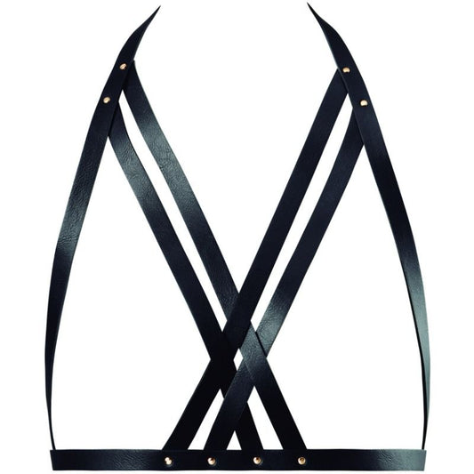BIJOUX INDISCRETS MAZE - HALTER BRA HARNESS BLACK - Kink&Play