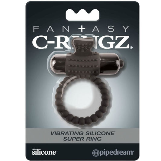FANTASY C-RINGZ - BLACK SILICONE VIBRATING RING - Kink&Play