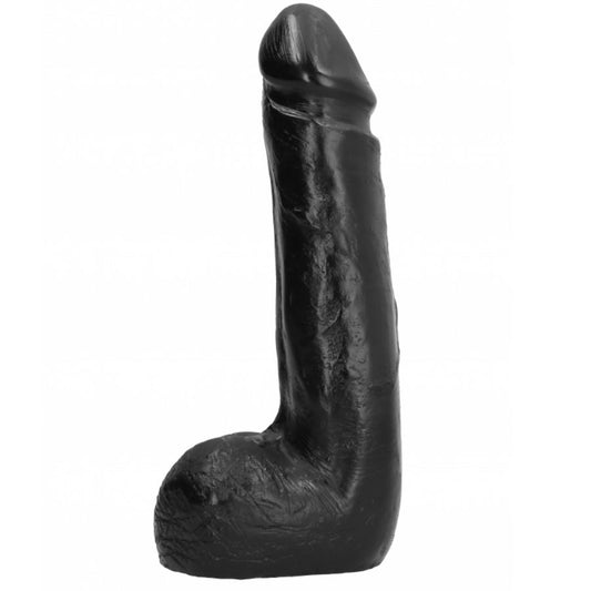 ALL BLACK - MJUK SVART REALISTISK DILDO 20 CM