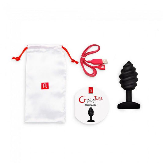 G-VIBE - GPLUG TWIST MED VIBRATION SVART