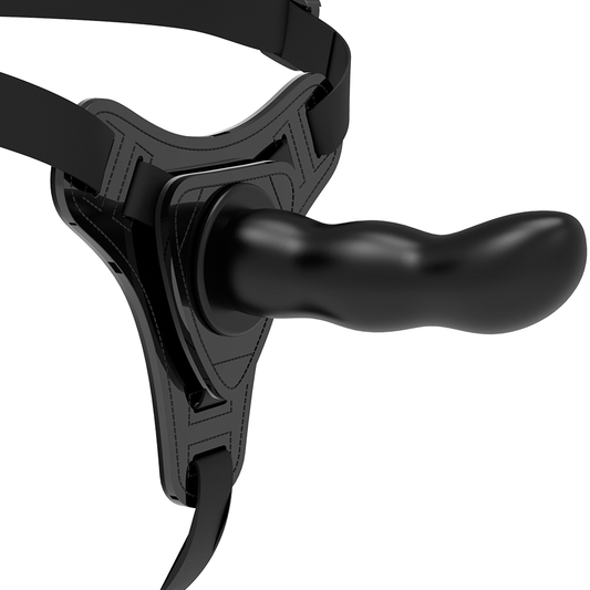 FETISH SUBMISSIVE HARNESS - SVART SILIKON G-SPOT 16 CM