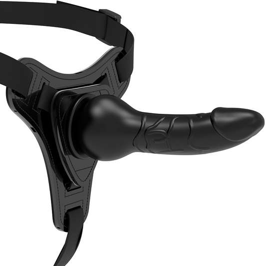 FETISH SUBMISSIVE HARNESS - SVART SILIKON REALISTISK 16 CM
