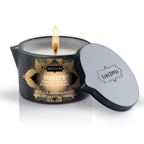 KAMASUTRA - VANILLA AND SANDALWOOD MASSAGE CANDLE 170 GR - Kink&Play