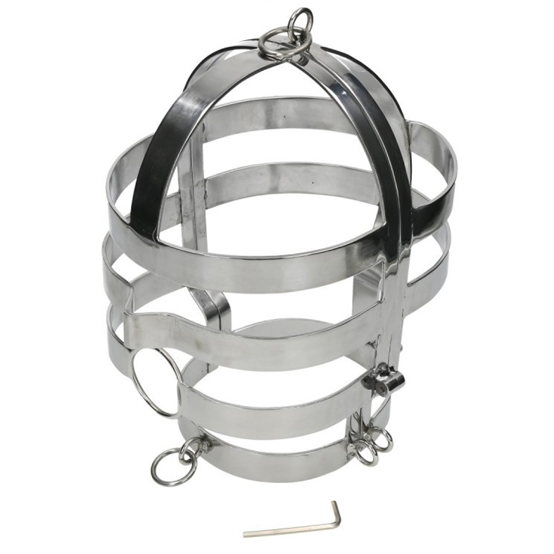 METAL HARD - MASK WITH STEEL NECKLACE - Kink&Play