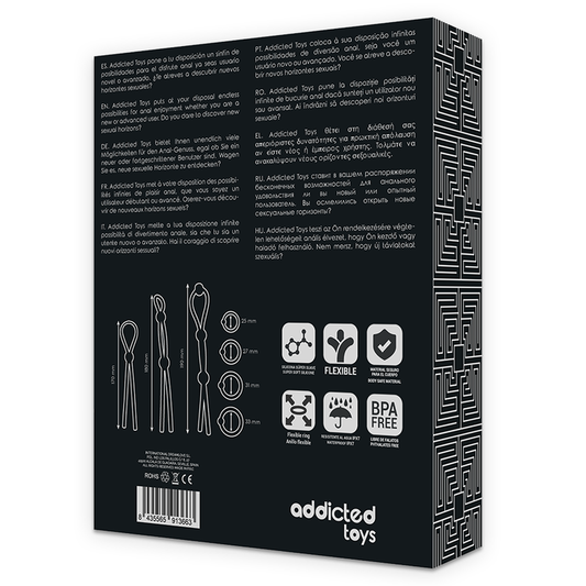 Addicted Toys - Flexibelt silikon penisringset, 7 delar
