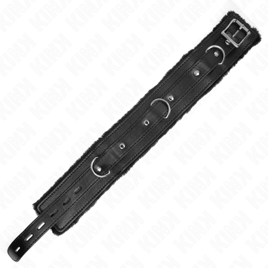 KINK - COLLAR WITH LEASH 65 CM WITH RESTRICTIONS BLACK 36 - 42 CM X 5.5 CM - Kink&Play